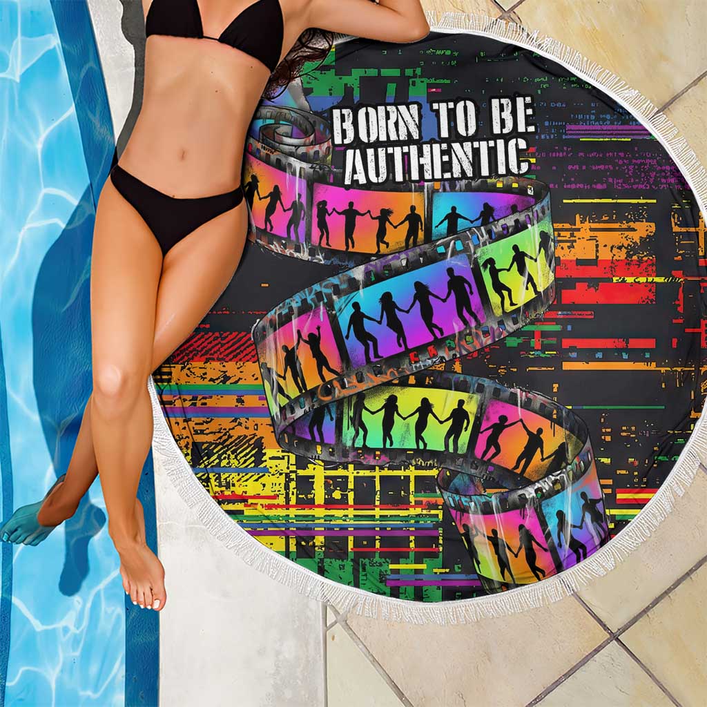 100% Human Beach Blanket Born to Be Authentic