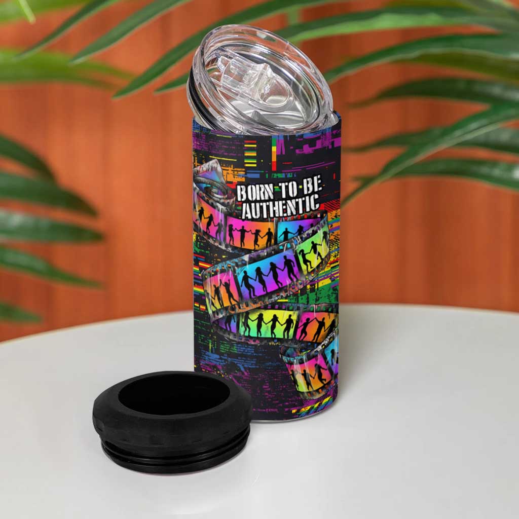 100% Human 4 in 1 Can Cooler Tumbler Born to Be Authentic