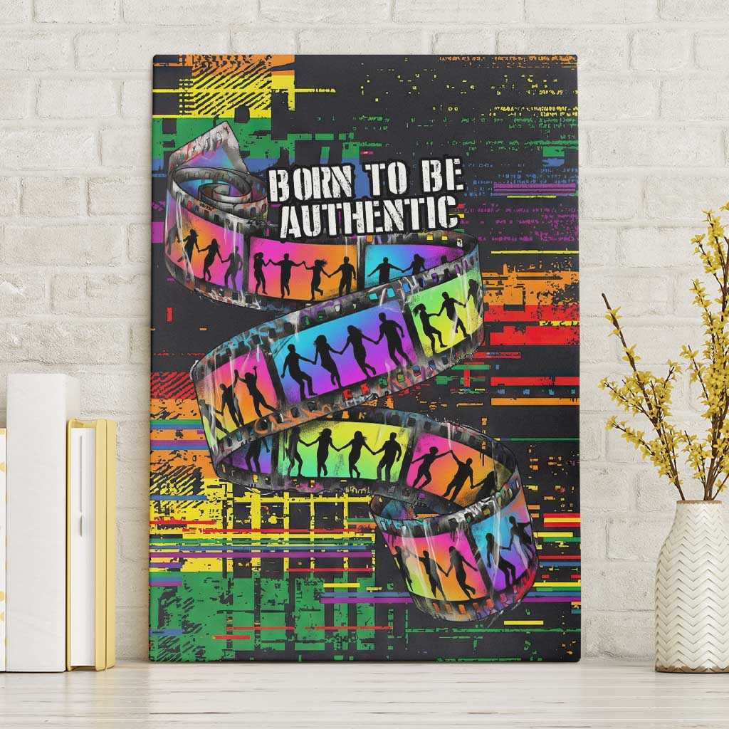 100% Human Canvas Wall Art Born to Be Authentic