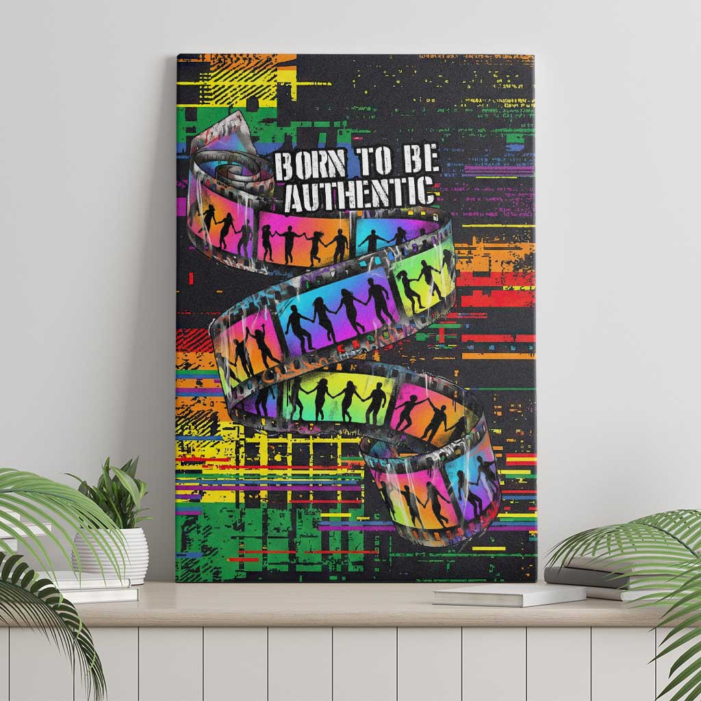 100% Human Canvas Wall Art Born to Be Authentic