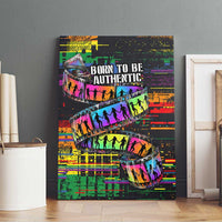 100% Human Canvas Wall Art Born to Be Authentic