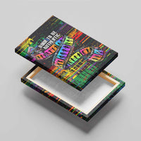 100% Human Canvas Wall Art Born to Be Authentic