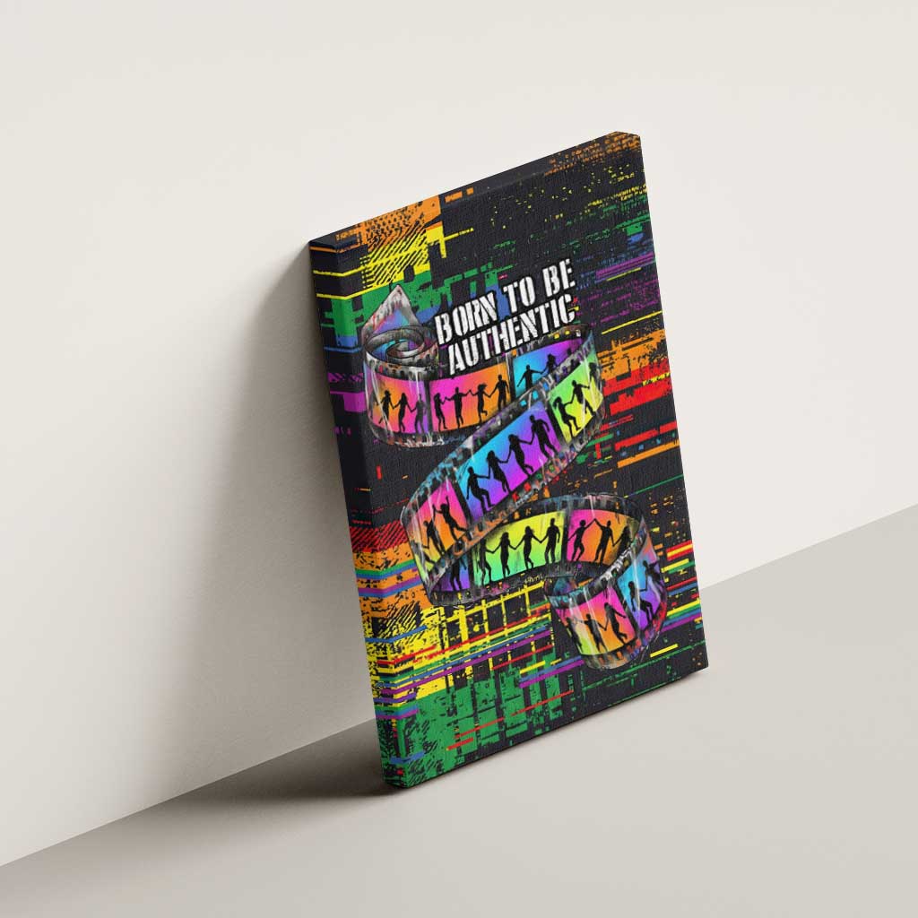 100% Human Canvas Wall Art Born to Be Authentic