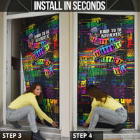100% Human Door Cover Born to Be Authentic