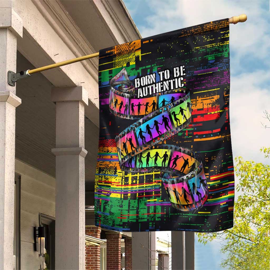 100% Human Garden Flag Born to Be Authentic