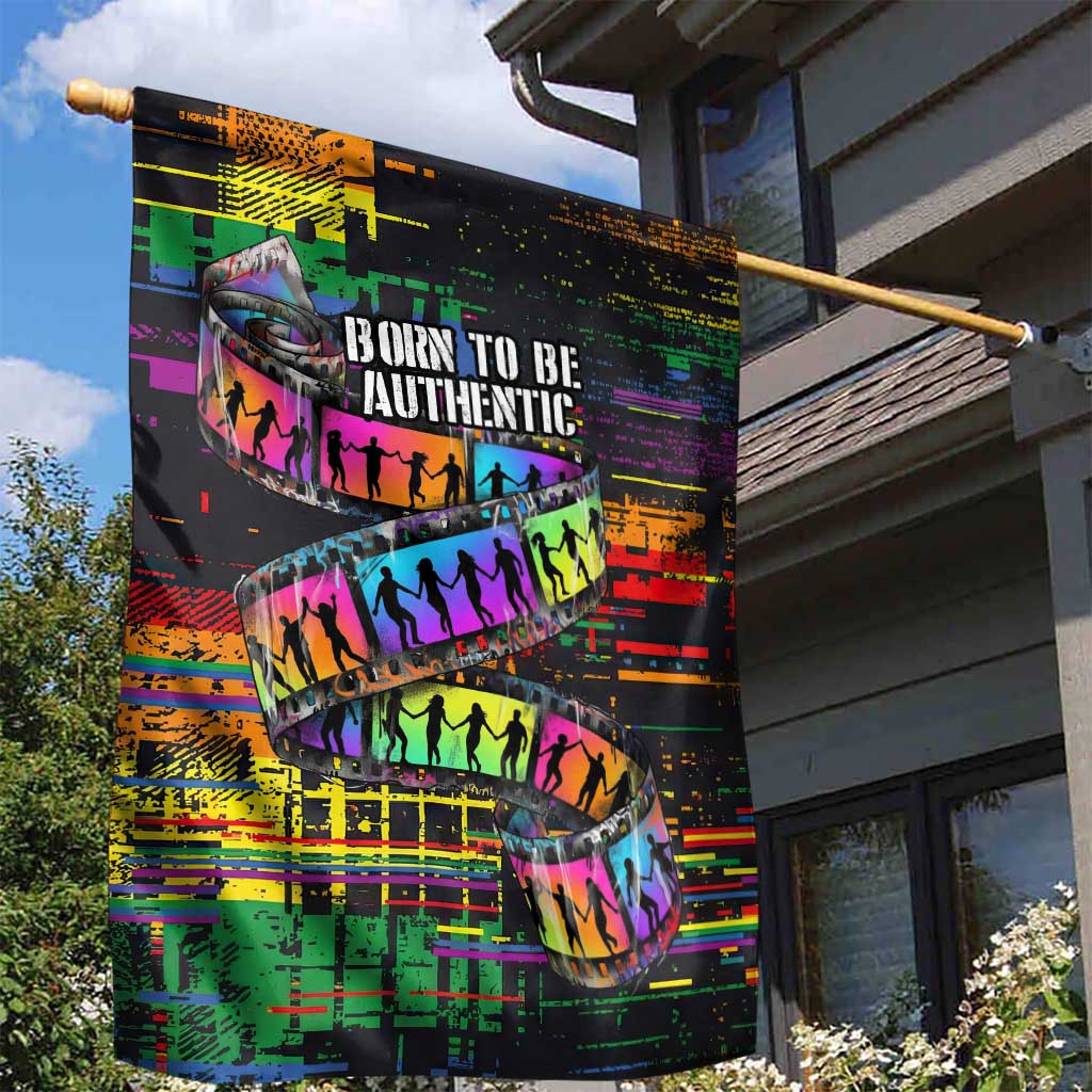 100% Human Garden Flag Born to Be Authentic