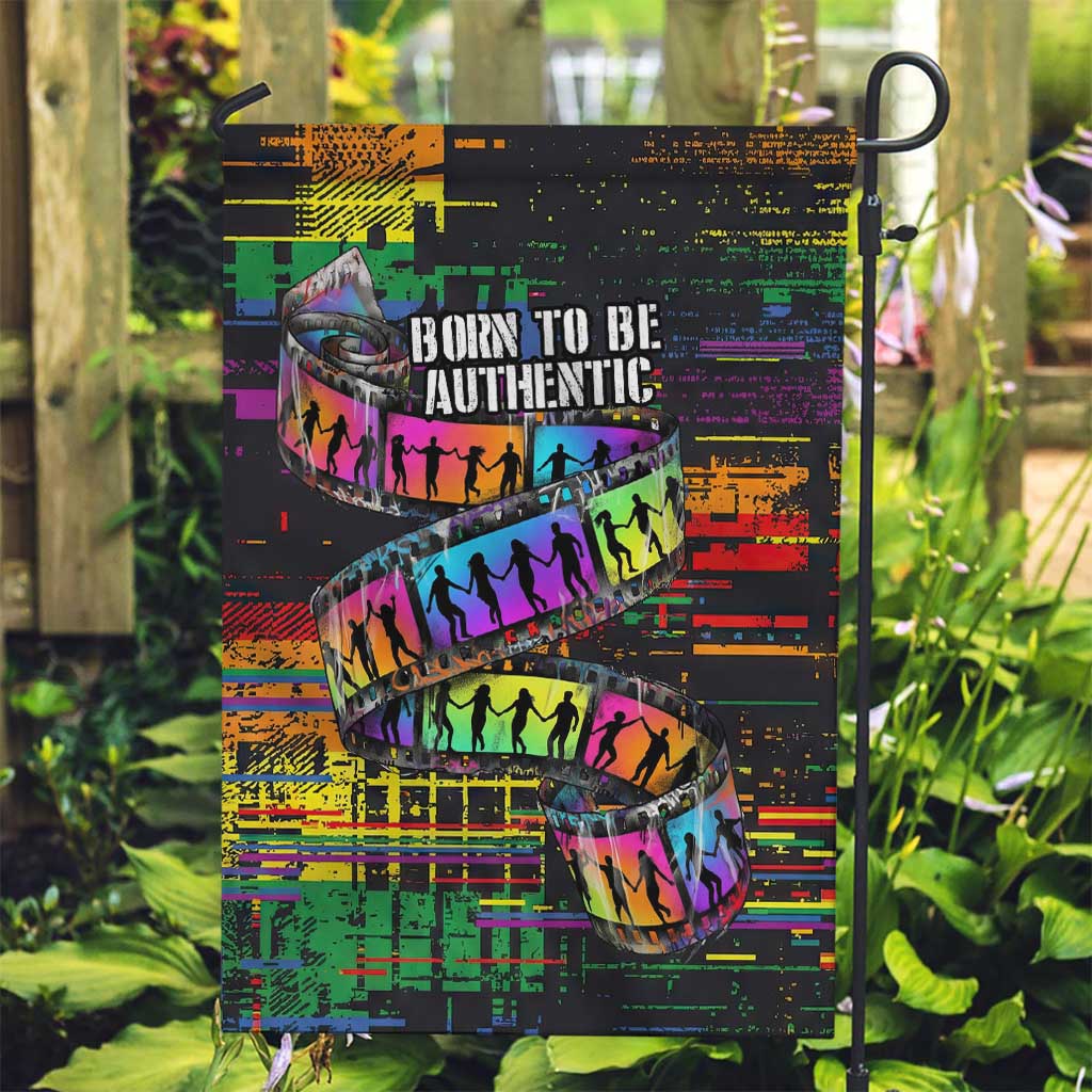 100% Human Garden Flag Born to Be Authentic