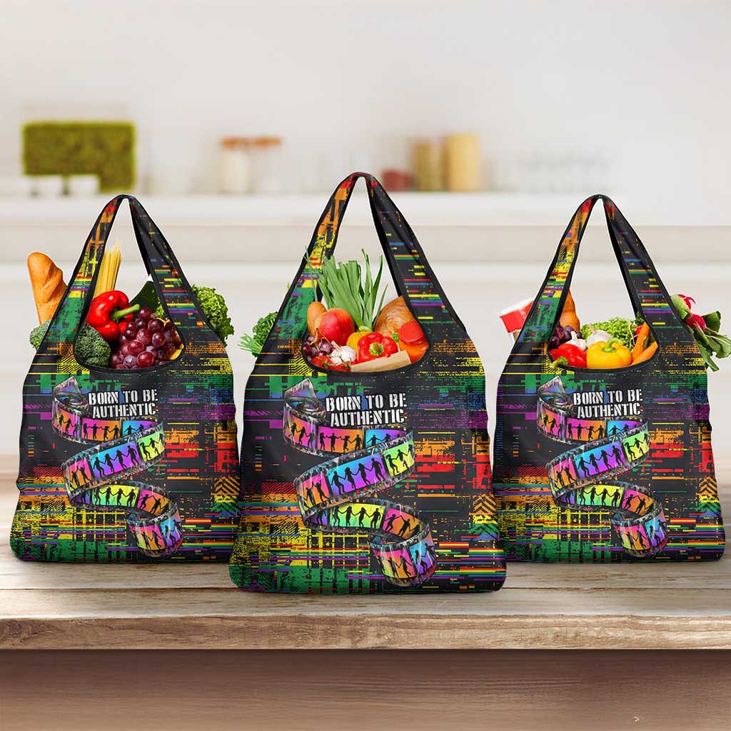 100% Human Grocery Bag Born to Be Authentic