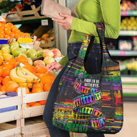 100% Human Grocery Bag Born to Be Authentic