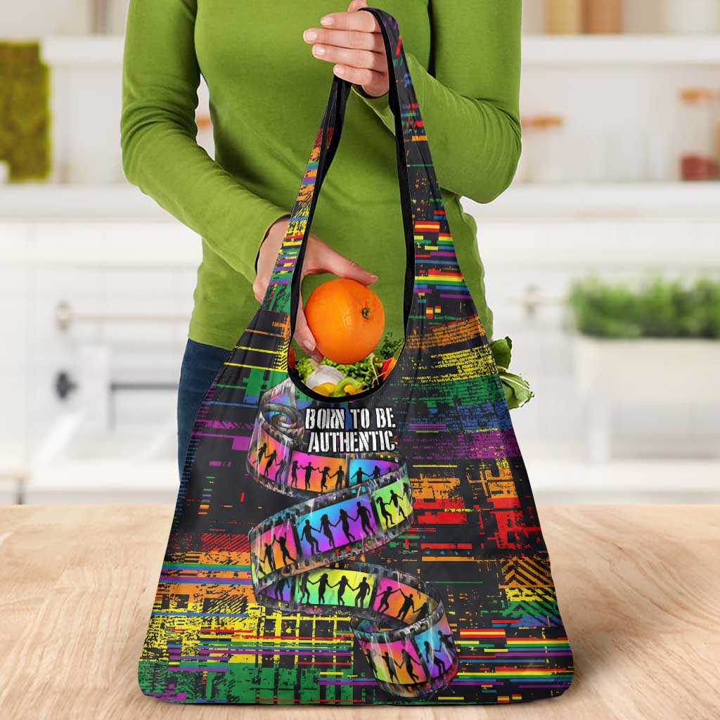 100% Human Grocery Bag Born to Be Authentic