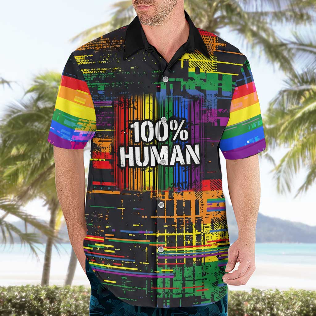 100% Human Hawaiian Shirt Born to Be Authentic