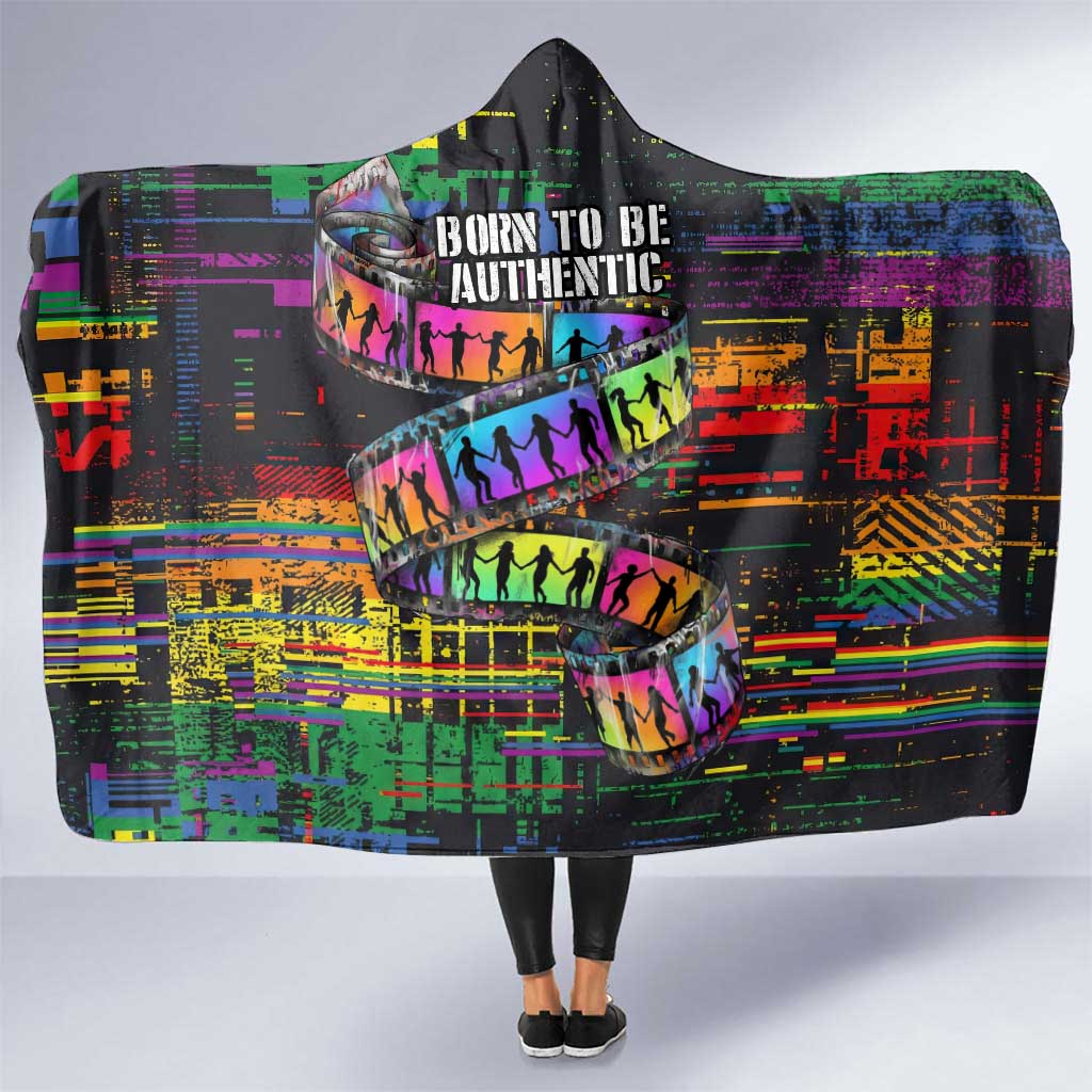 100% Human Hooded Blanket Born to Be Authentic