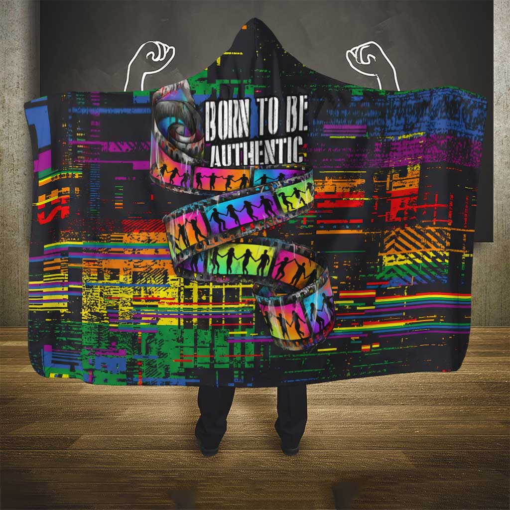 100% Human Hooded Blanket Born to Be Authentic