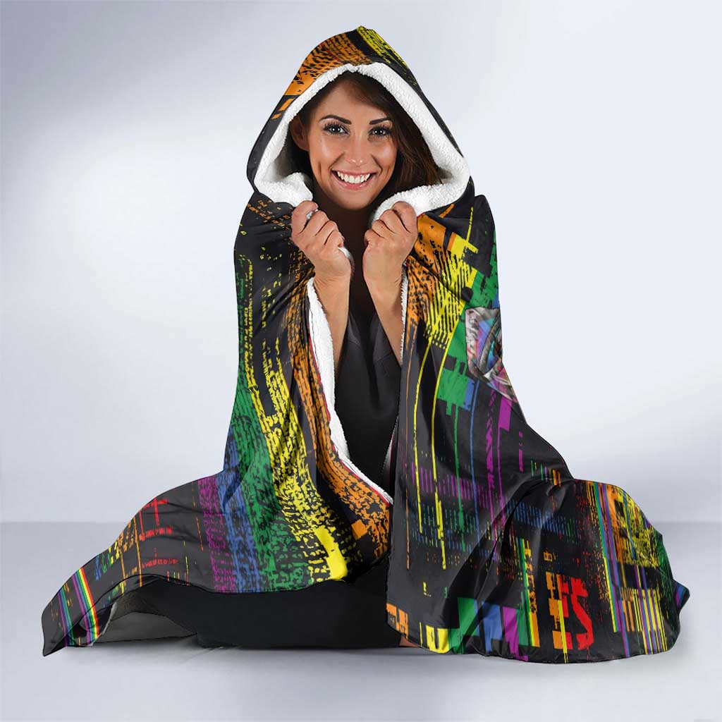 100% Human Hooded Blanket Born to Be Authentic