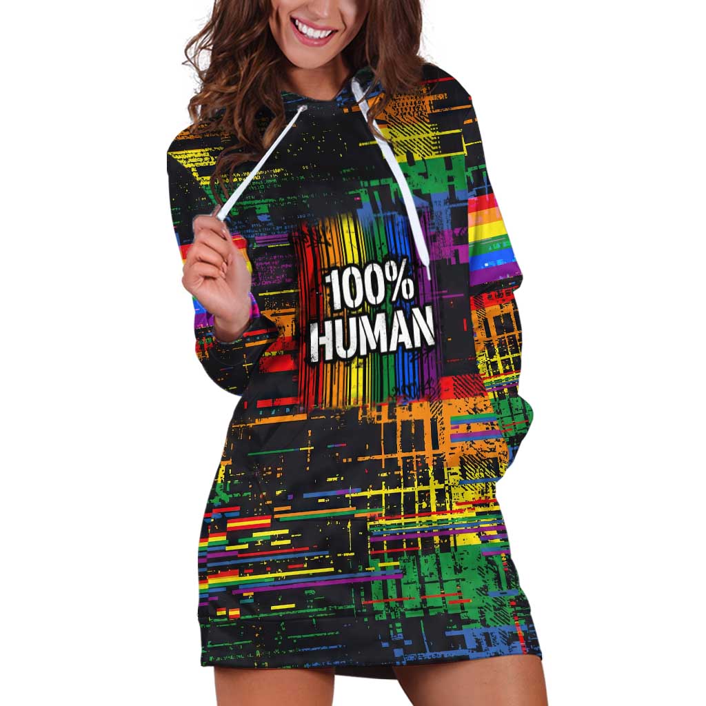 100% Human Hoodie Dress Born to Be Authentic