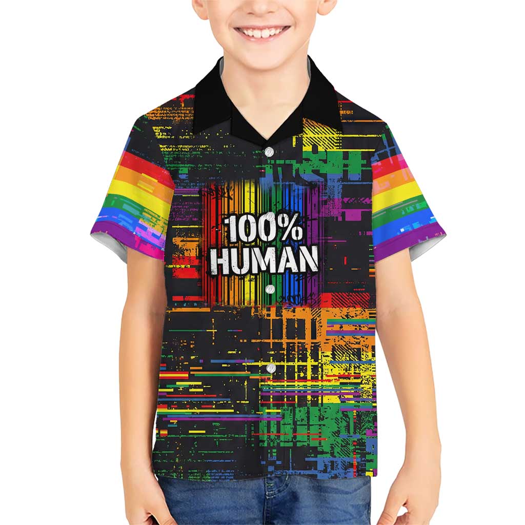100% Human Kid Hawaiian Shirt Born to Be Authentic