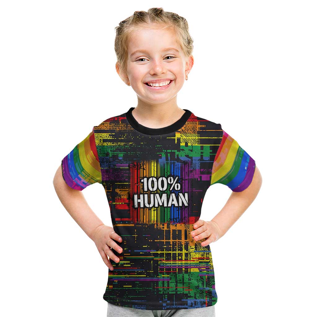 100% Human Kid T Shirt Born to Be Authentic