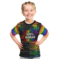 100% Human Kid T Shirt Born to Be Authentic