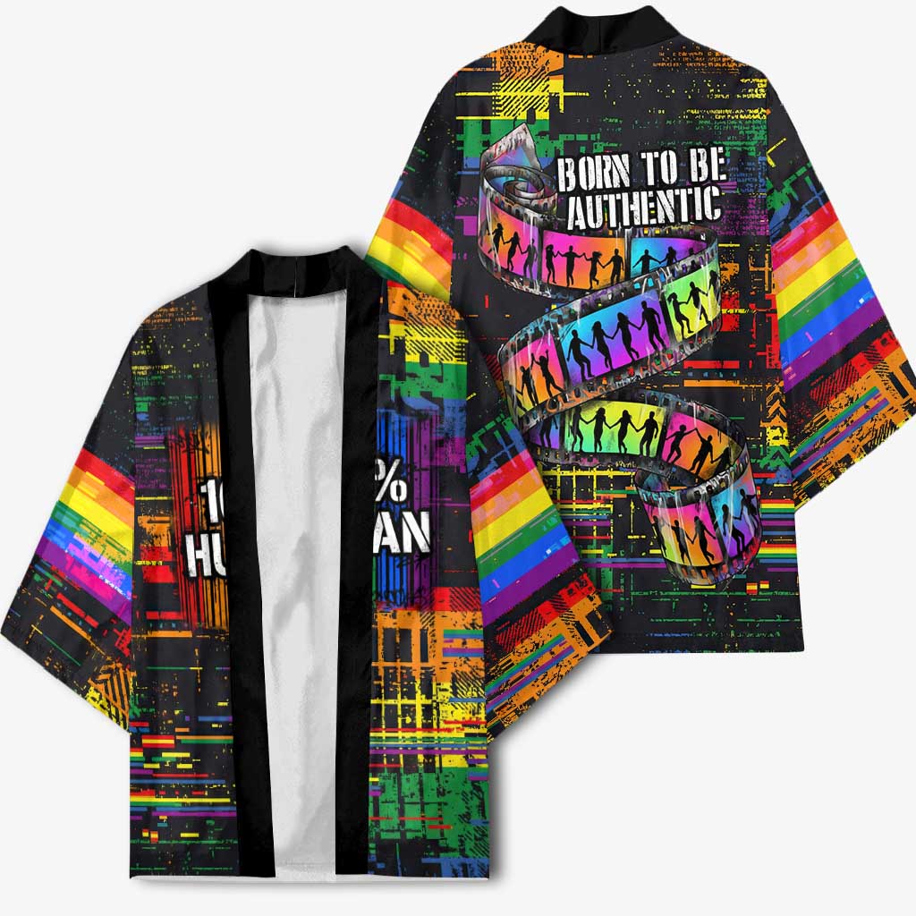 100% Human Kimono Born to Be Authentic