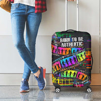 100% Human Luggage Cover Born to Be Authentic