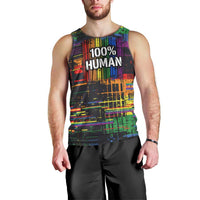 100% Human Men Tank Top Born to Be Authentic