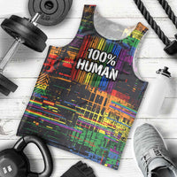 100% Human Men Tank Top Born to Be Authentic