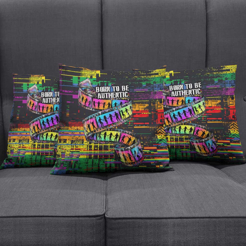 100% Human Pillow Cover Born to Be Authentic