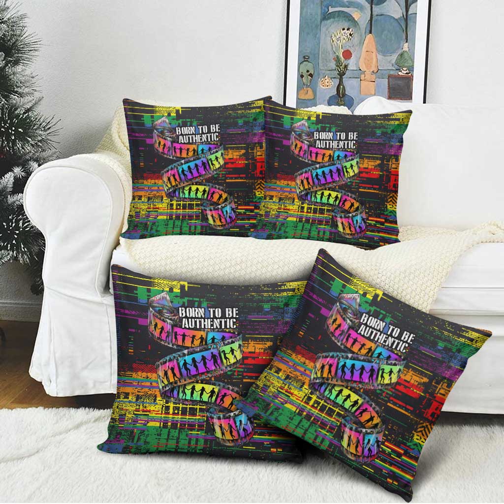 100% Human Pillow Cover Born to Be Authentic