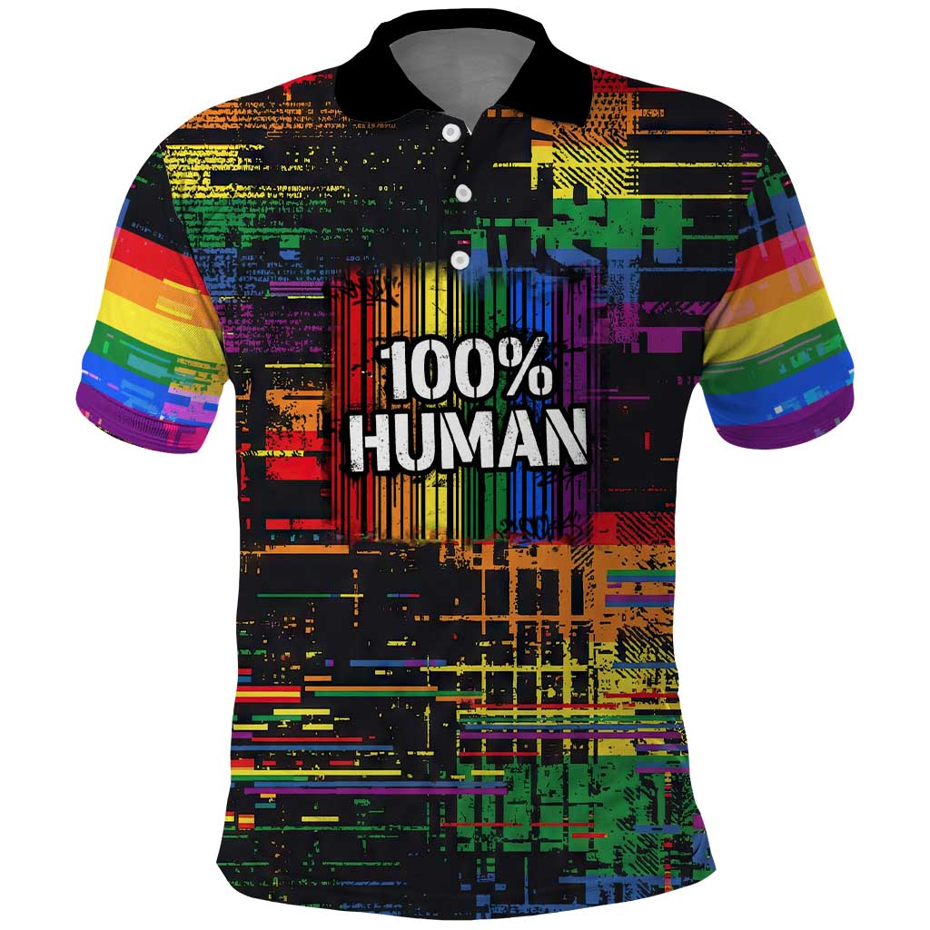 100% Human Polo Shirt Born to Be Authentic