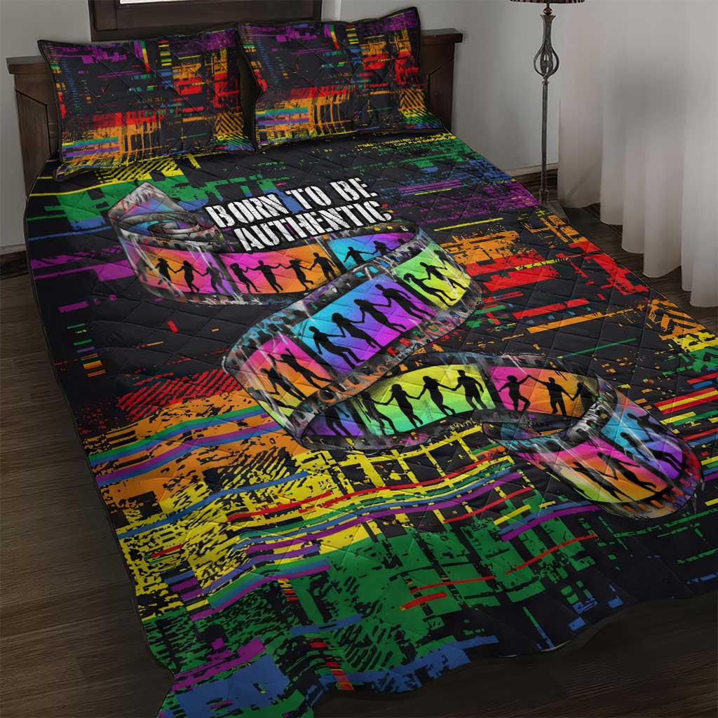 100% Human Quilt Bed Set Born to Be Authentic