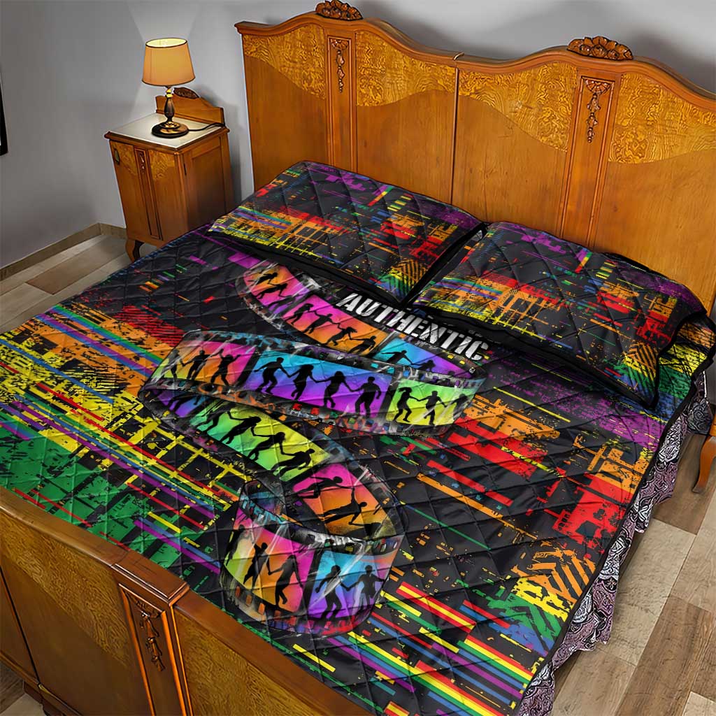 100% Human Quilt Bed Set Born to Be Authentic