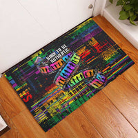 100% Human Rubber Doormat Born to Be Authentic