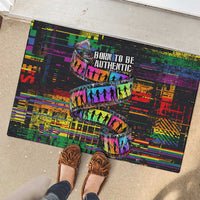 100% Human Rubber Doormat Born to Be Authentic