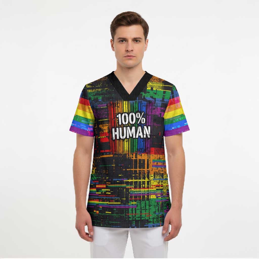 100% Human Scrub Top Born to Be Authentic