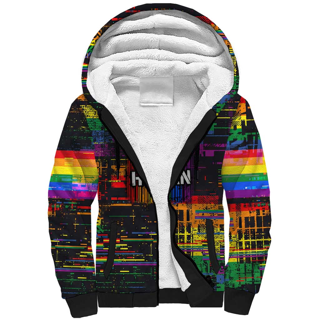 100% Human Sherpa Hoodie Born to Be Authentic