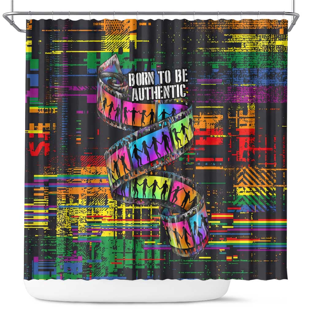 100% Human Shower Curtain Born to Be Authentic
