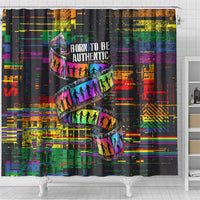 100% Human Shower Curtain Born to Be Authentic