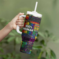 100% Human Tumbler With Handle Born to Be Authentic
