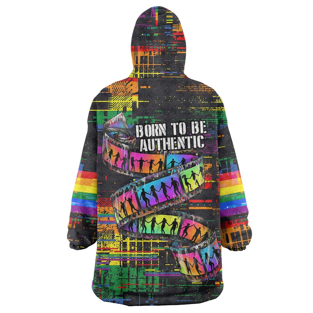100% Human Wearable Blanket Hoodie Born to Be Authentic