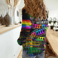 100% Human Women Casual Shirt Born to Be Authentic