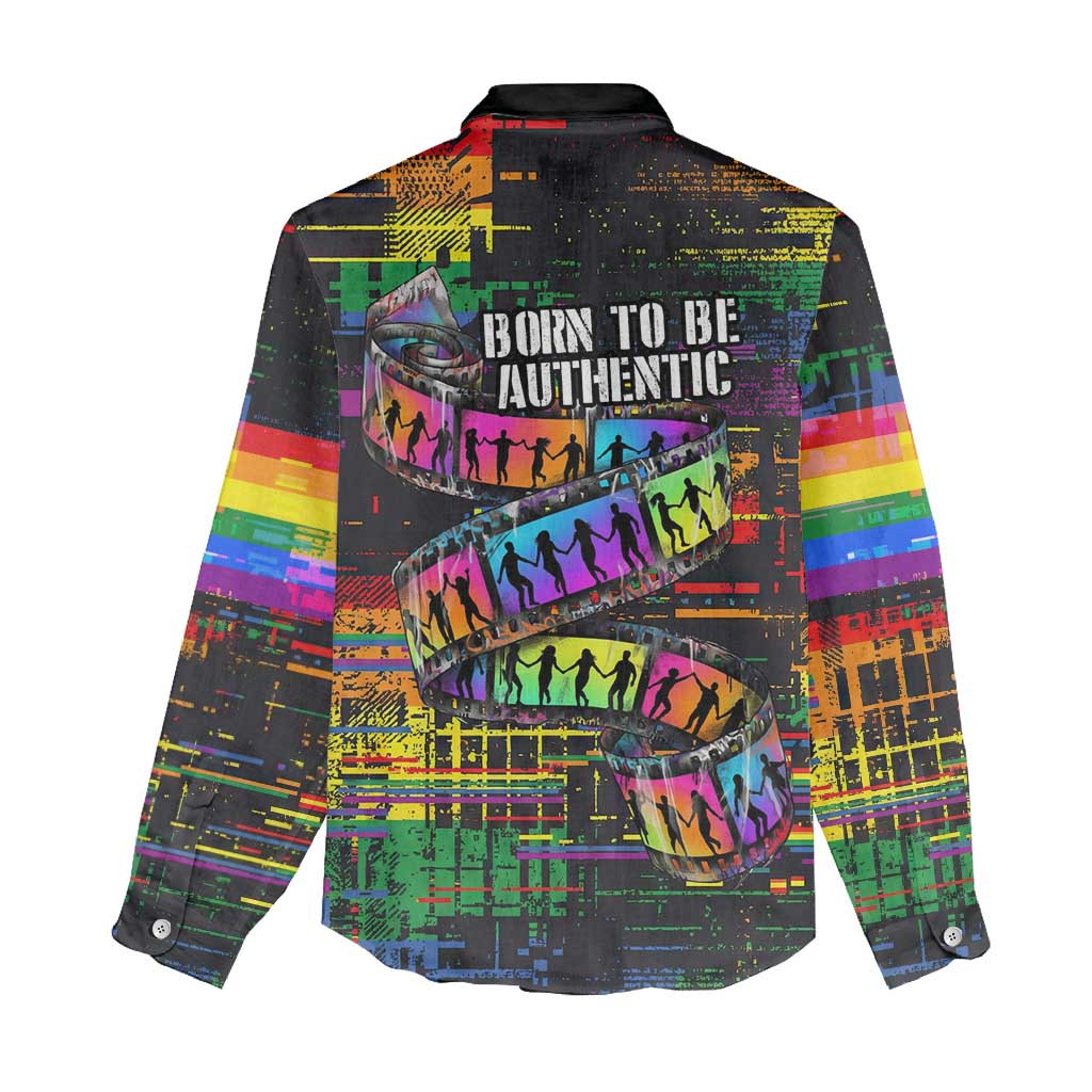 100% Human Women Casual Shirt Born to Be Authentic