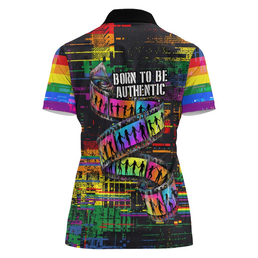 100% Human Women Polo Shirt Born to Be Authentic