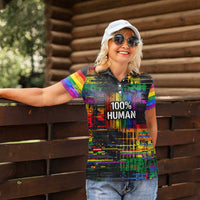 100% Human Women Polo Shirt Born to Be Authentic