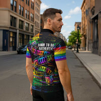 100% Human Zipper Polo Shirt Born to Be Authentic