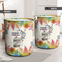 Love Blooms in Every Color Laundry Basket Nature Rainbow of Freedom