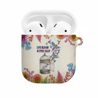 Love Blooms in Every Color AirPods Case Nature Rainbow of Freedom