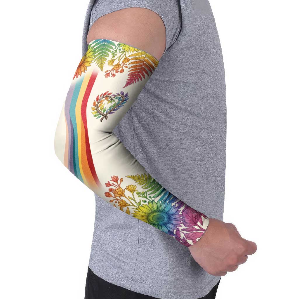 Love Blooms in Every Color Arm Sleeves Nature Rainbow of Freedom