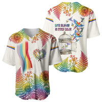 Love Blooms in Every Color Baseball Jersey Nature Rainbow of Freedom
