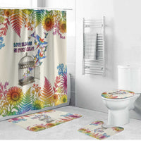 Love Blooms in Every Color Bathroom Set Nature Rainbow of Freedom