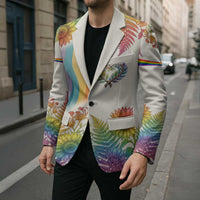 Love Blooms in Every Color Blazer Nature Rainbow of Freedom